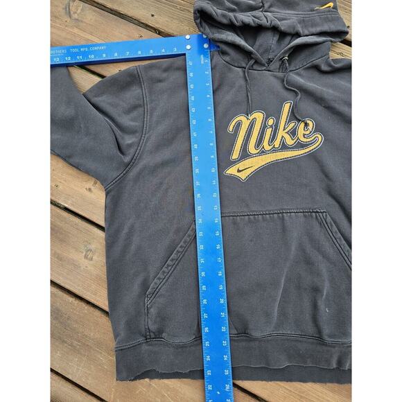 VTG Y2K Nike Silver Tag Vintage Sweatshirt Center Spellout Mens XL Faded Black - Picture 9 of 10